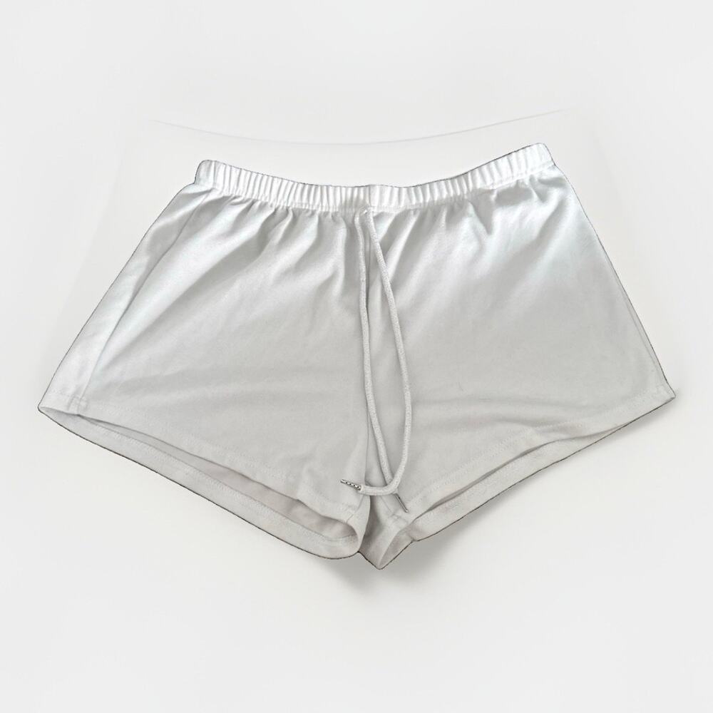 SheIn Women's White Solid Athletic Shorts Drawstring Elastic Waist Size XL